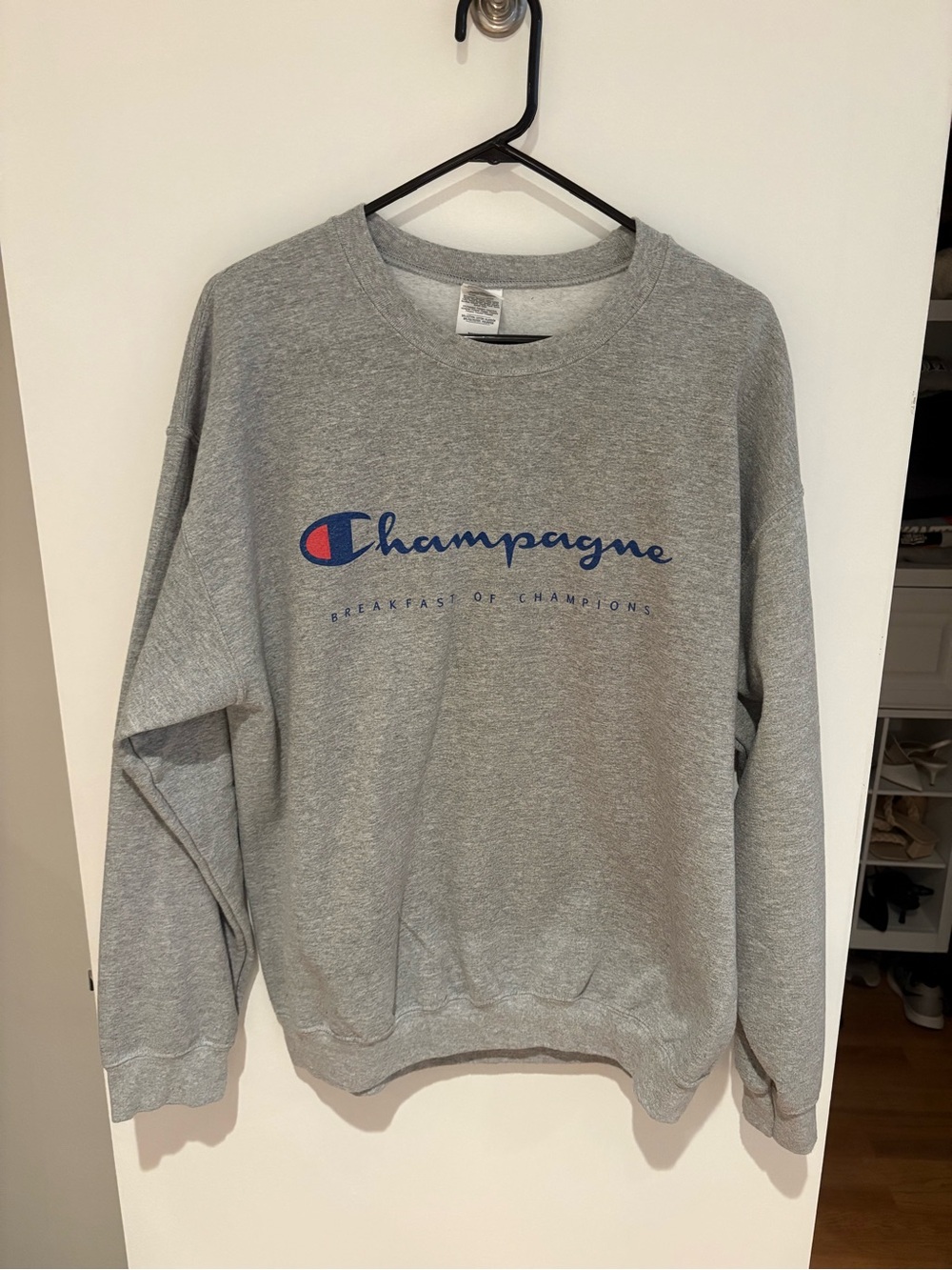Gildan Gray Champagne Crewneck Sweatshirt
